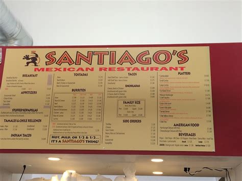 santiago's menu northglenn  (303) 452-4665